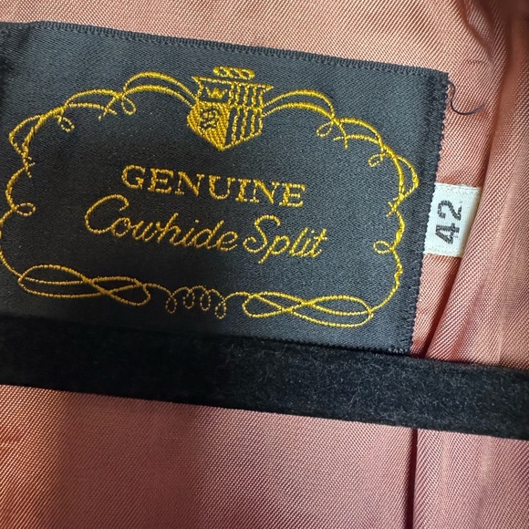 VTG Genuine Real Leather 42 Bomber Jacket Coat Brown Tan Full Zip Zipper Lined - Picture 3 of 9